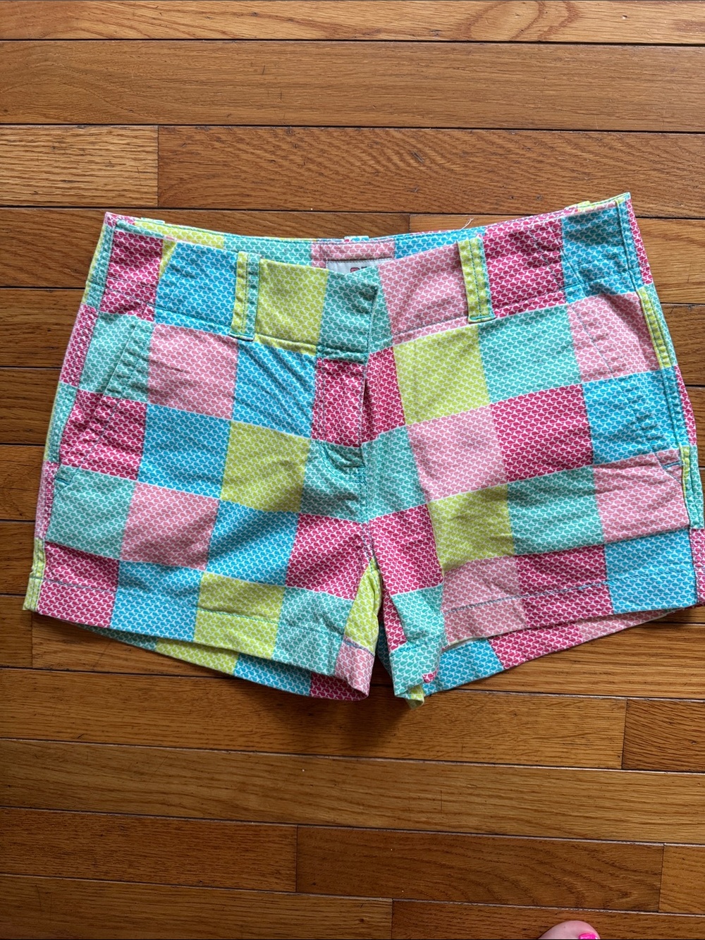 Vineyard Vines Pastel Patchwork Check Shorts in Pink, Blue, Mint, Yellow